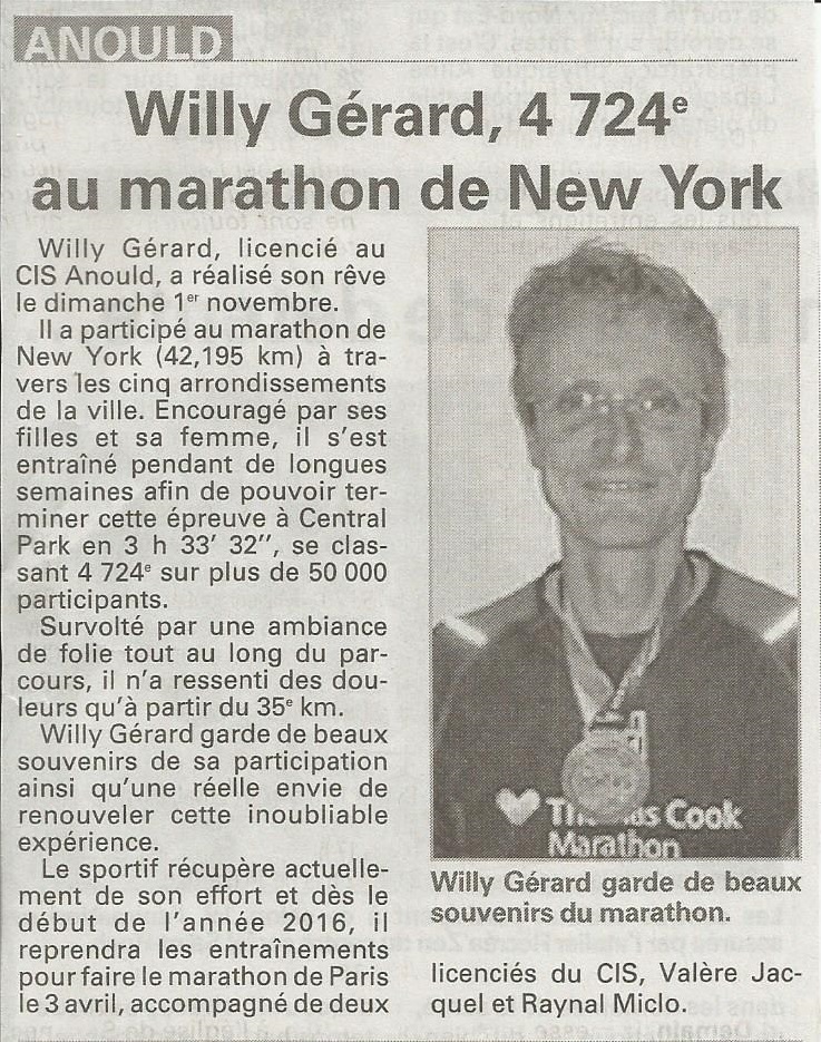Willy marathon NY novembre 2015