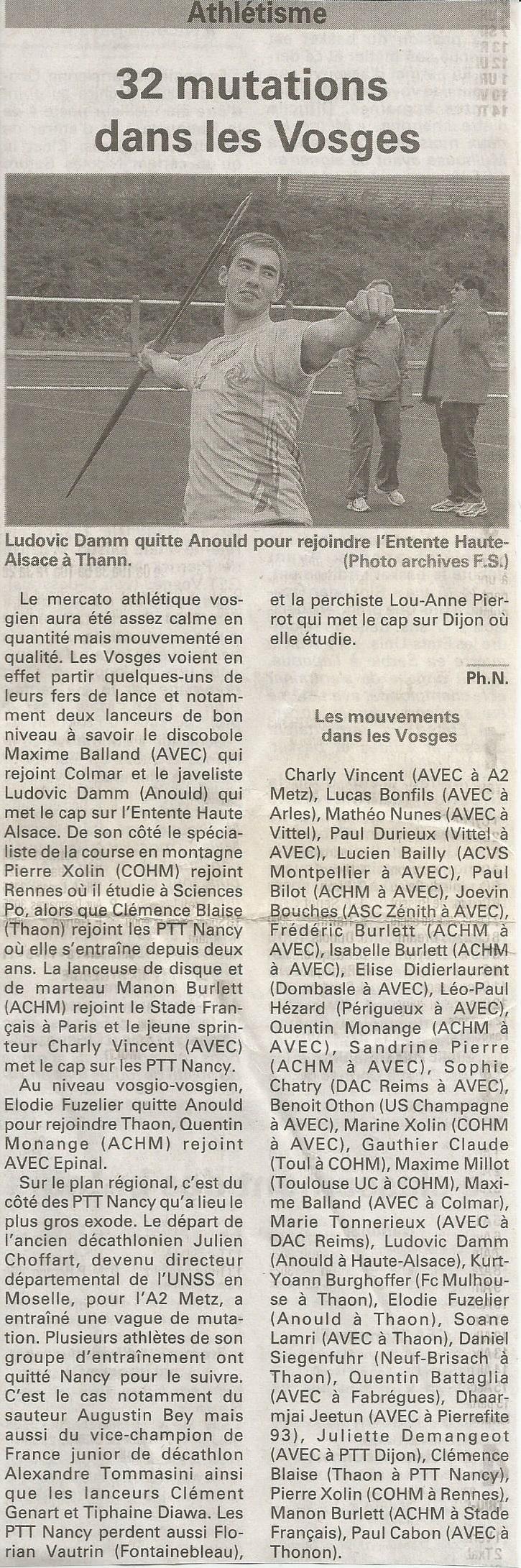 mutations CIS octobre 2015