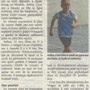 Arthur Charrier graine de champion